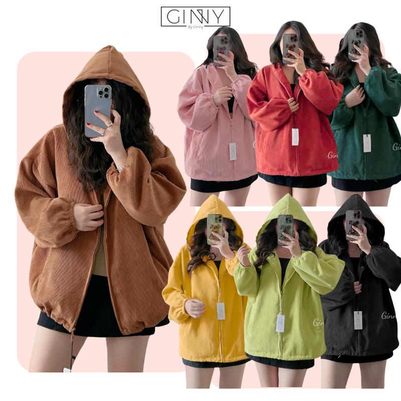 Áo Khoác Chống Nắng Nhung Tăm Ulzza TL01 Kiểu Dáng Hàn Quốc Gam Màu Pastel Dễ Thương Basic Dễ Phối Chất Mềm Mịn Lót Cotton Thoáng Mát Thích Hợp Đi Học Đi Làm Đi Chơi Top Jacket Nữ