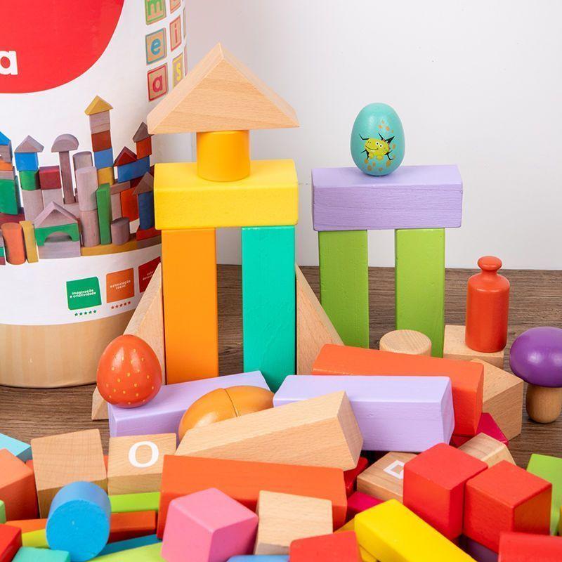 Product Introduction of Đồ Chơi Khối Xây Dựng Giáo Dục Cho Trẻ Em, Chất Lượng Cao, Còn Hàng, Thích Hợp Cho Trẻ 1-2-3-6 Tuổi, Bé Trai Và Bé Gái Trẻ Sơ Sinh, Giáo Dục Sớm, Hình Vuông Lắp Ráp, Làm Bằng Gỗ, Bán Chạy, TK Toy 3