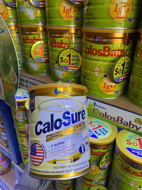 [Vitadairy] Sữa bột Calosure Gold ít đường lon 900g - bổ sung năng lượng cho người trung niên và cao tuổi