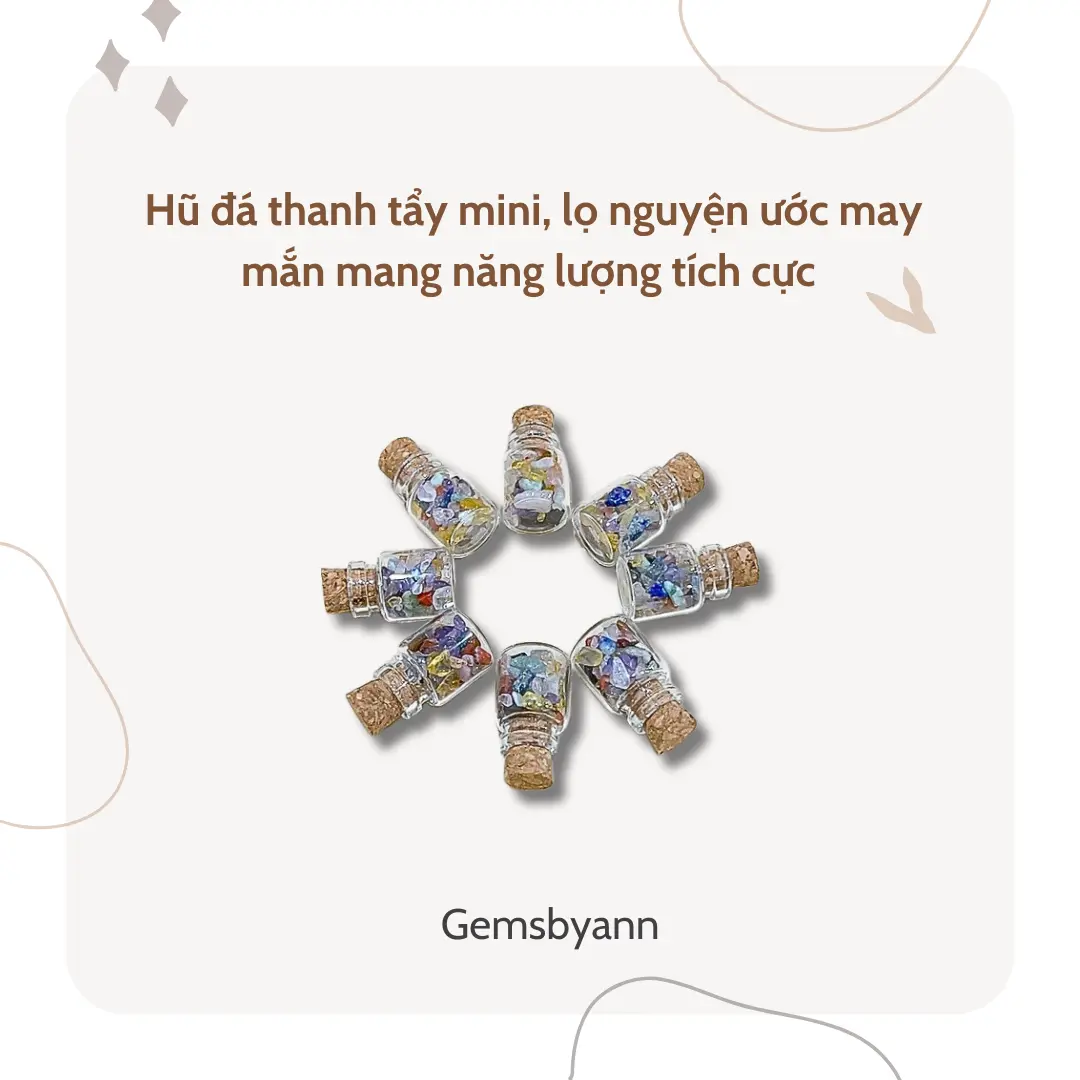Hũ đá thanh tẩy mini - Lọ nguyện ước may mắn