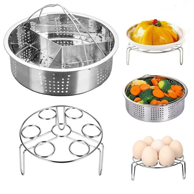 Stainless Steel Egg Steamer Rack Bun Steamed Basket Home Kitchen ...