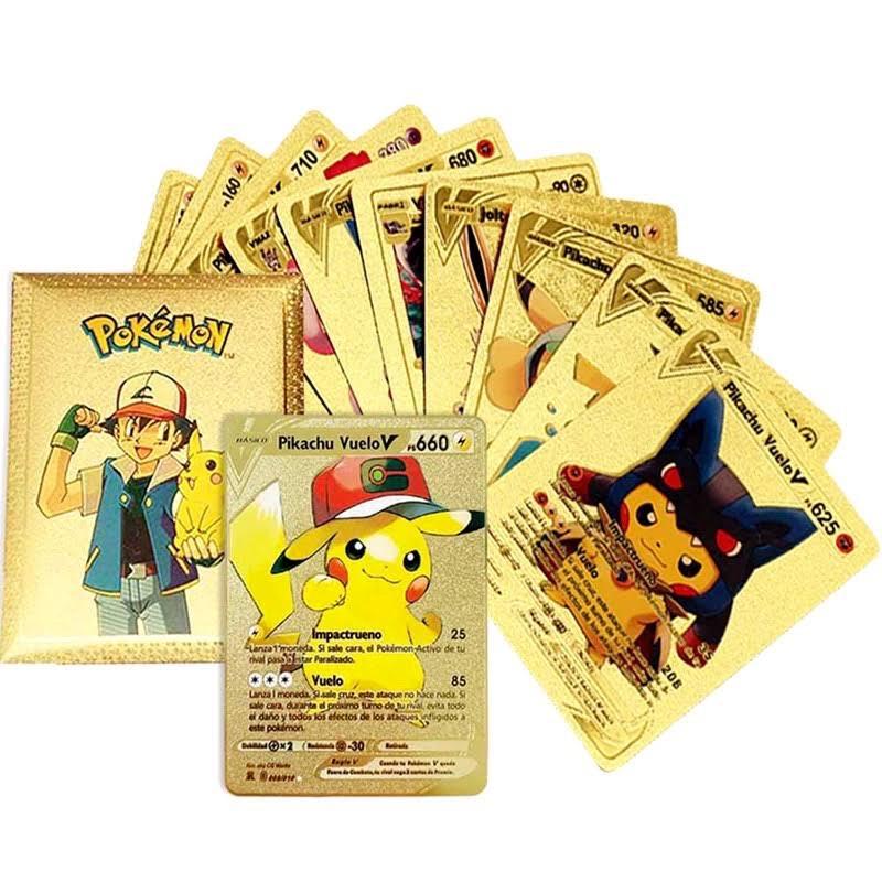 Combo 10 thẻ bài Pokemon mạ vàng siêu đẹp
