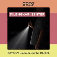 Gambar (Promo Special) Goto [COD] Ramiel Payung Lipat Umbrella Otomatis Jumbo Polos Senter Anti UV - NAVY dari Goto Living Kota Tangerang 3 Tokopedia