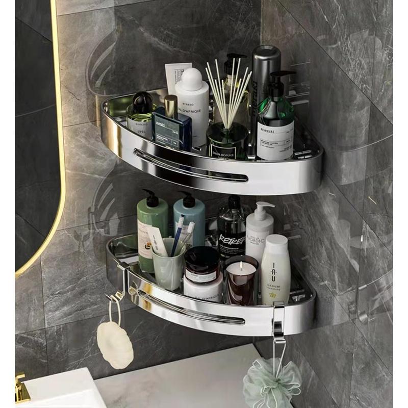 Icarer Family   Rak Sabun Sudut  Rak Kamar Mandi Dinding Stainless Steel Rak Gantung Toilet Aluminium Aluminium 4