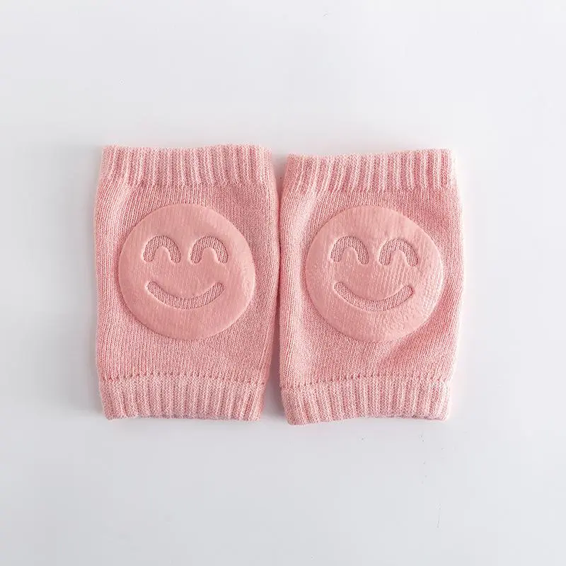 2pcs Learning to Crawl Knee Pads, Smile Patterned Knee Pads, Elastic Non-slip Knee Protector, Elbow Pads 0