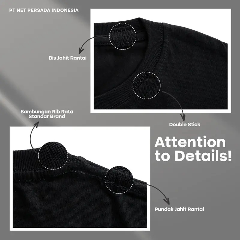 KAOS POLOS COTTON COMBED 24S LENGAN PENDEK ONECK REGULER FIT PREMIUM BASIC SHORT SLEEVE UNISEX T-SHIRT MONOCHROME SERIES - PART 1 3