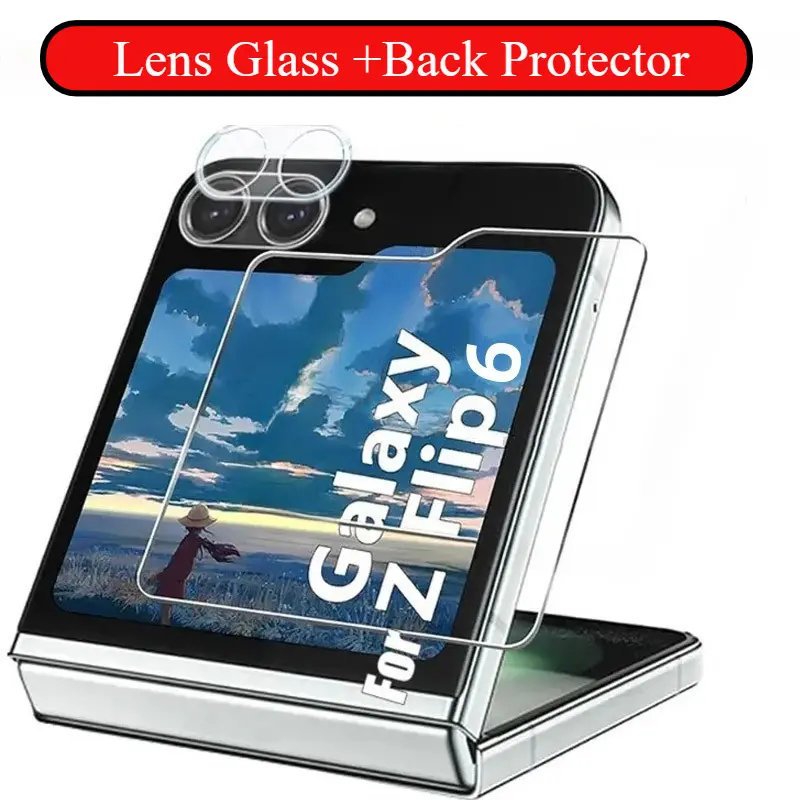 Kính Cường Lực, Dành Cho Samsung Galaxy Z Flip 6 5G, Độ Trong Suốt HD, Bảo Vệ Màn Hình Ống Kính Máy Ảnh, Dành Cho Samsung Z Flip6 ZFlip6 5G, Phim Kính Bảo Vệ Che Phủ Toàn Bộ, Ốp Lưng