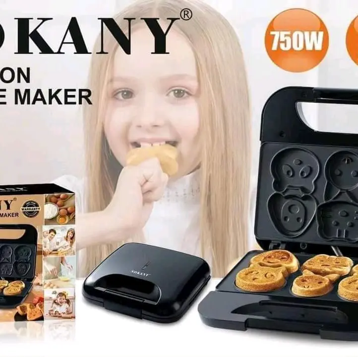 Máy Làm Bánh 08005 - Hình Thú Siêu Dễ Thương - Công Suất 750W - Chiên Nướng Rán - ABS và Hợp Kim Nhôm Máy Làm Sữa 2