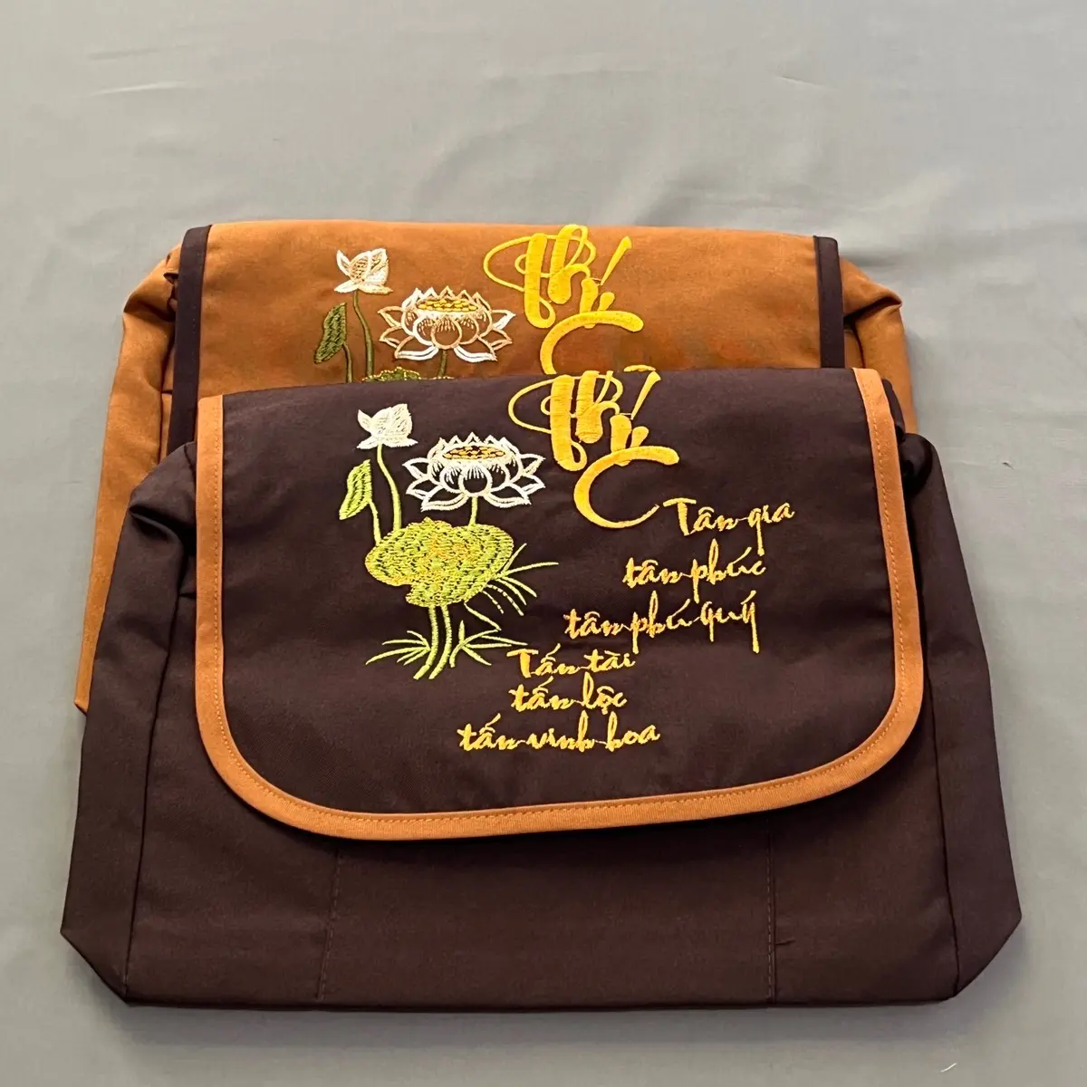 Túi thư pháp đủ màu đi chùa - Trang phục Phật Giáo thanh lịch - Bag, Hoa, Nam, Đeo Chéo, Đeo Vai