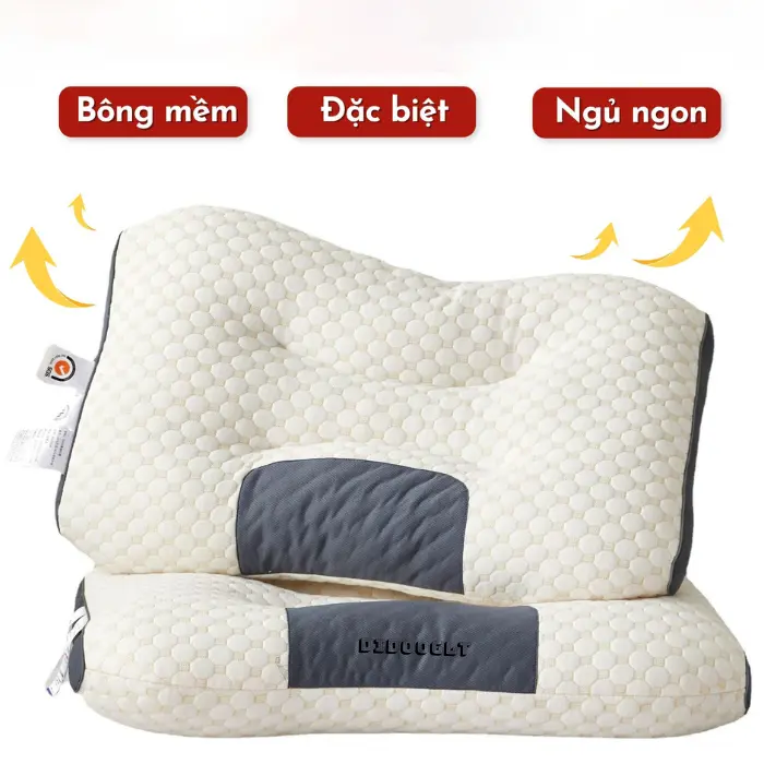 Gối Ngủ Chống Đau Mỏi Vai GáyGối Spa Êm Chống Đau Cổ ,Gối Cao Su Non Chống Ngáy- Giảm Mệt