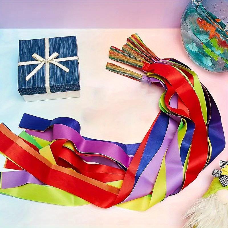 Product Introduction of Colorful Gymnastics Ribbon, 2 Counts/set Handheld Dance Ribbon, Dance Streamer, Gymnastics Supplies for Home School Dormitory Outdoor 3