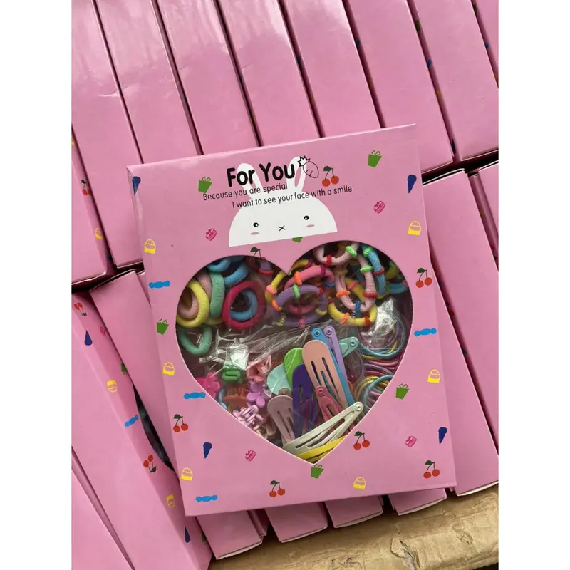 Hộp kẹp tóc 780 món cho bé ( Quà 1-6 cho bé gái )SET 780 CHI TIẾT CỘT KẸP TÓC CHO BÉ-dây buộc tóc bé gái-kẹp tóc bé gái 5
