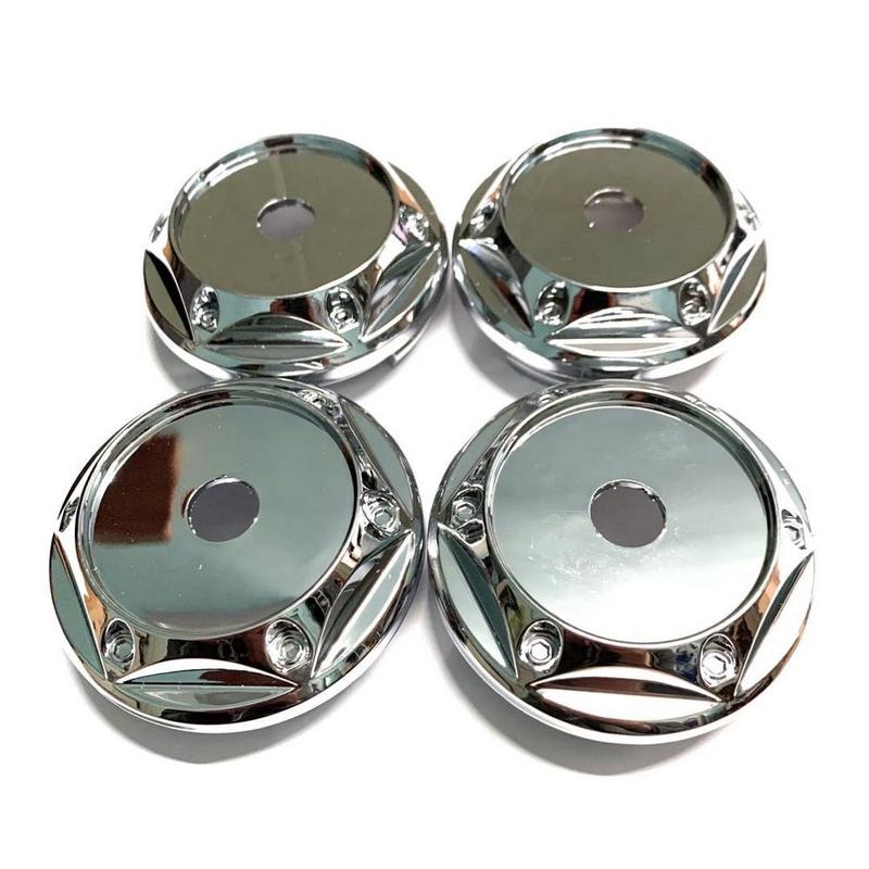 Car modification 4PC 68mm  Centre Caps  black silver Car Wheel Rim Hub Cap Dustproof Cover 1