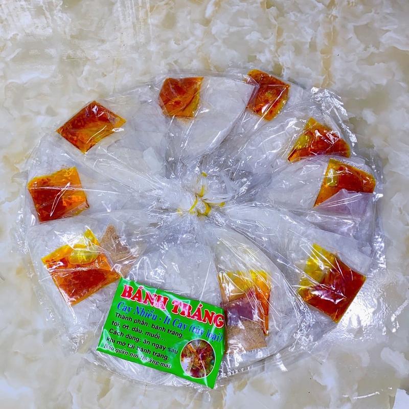 10 Bịch Bánh Tráng Mini, Sa Tế Muối Nhuyễn, Cay Nhiều Ăn Vặt Food