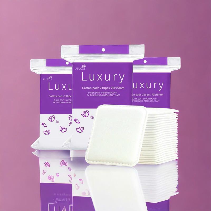 [Lẻ Gói] Bông tẩy trang Size Đại Alucos Luxury 210 miếng chính hãng