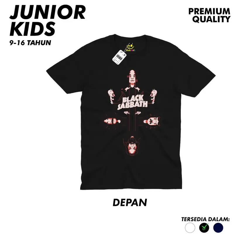 Kaos Junior Remaja Usia Tanggung 11-15 Tahun kaos band rock the beatles / iron maiden / bring me the horizon / black sabbath Branded Katun Distro Pakaian Anak Cowok Laki Laki Perempuan Anime Jepang Kartun Street Style Baju Fashion 6