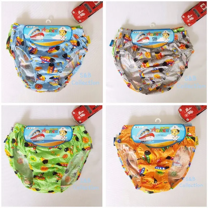 [3 pcs] CD ANAK COWOK | celana dalam anak laki AGREE bermotif l CD anak cowok berwarna Fashion ukuran l warna random 2