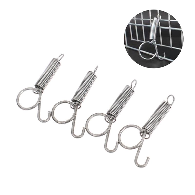 Product Introduction of 10Pcs Multipurpose Spring Lock Animal Pet Cage Latches Lock Spring Rabbit Cage Door Tension Spring with Hook 23