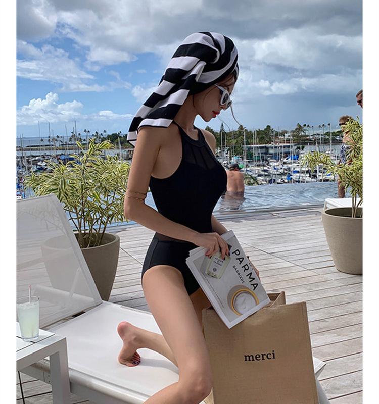 Product Introduction of New Year's New Conservative Bikini Tummy Covering Slimming Sexy Swimsuit Backless One-piece Swimsuit for Women Small Chest Gathering 26