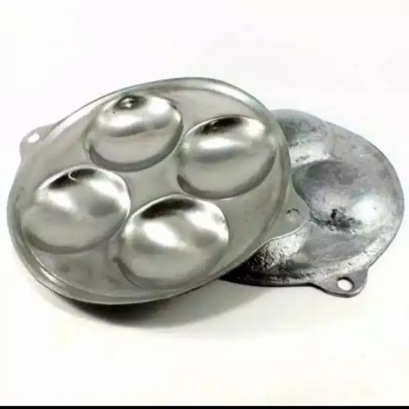Alat Cetakan Apem Selong 4 Lubang Tipis / cetakan telur dadar / bikang / carabika /  Serabi / Dorayaki / Takoyaki Aluminium Dapur 1