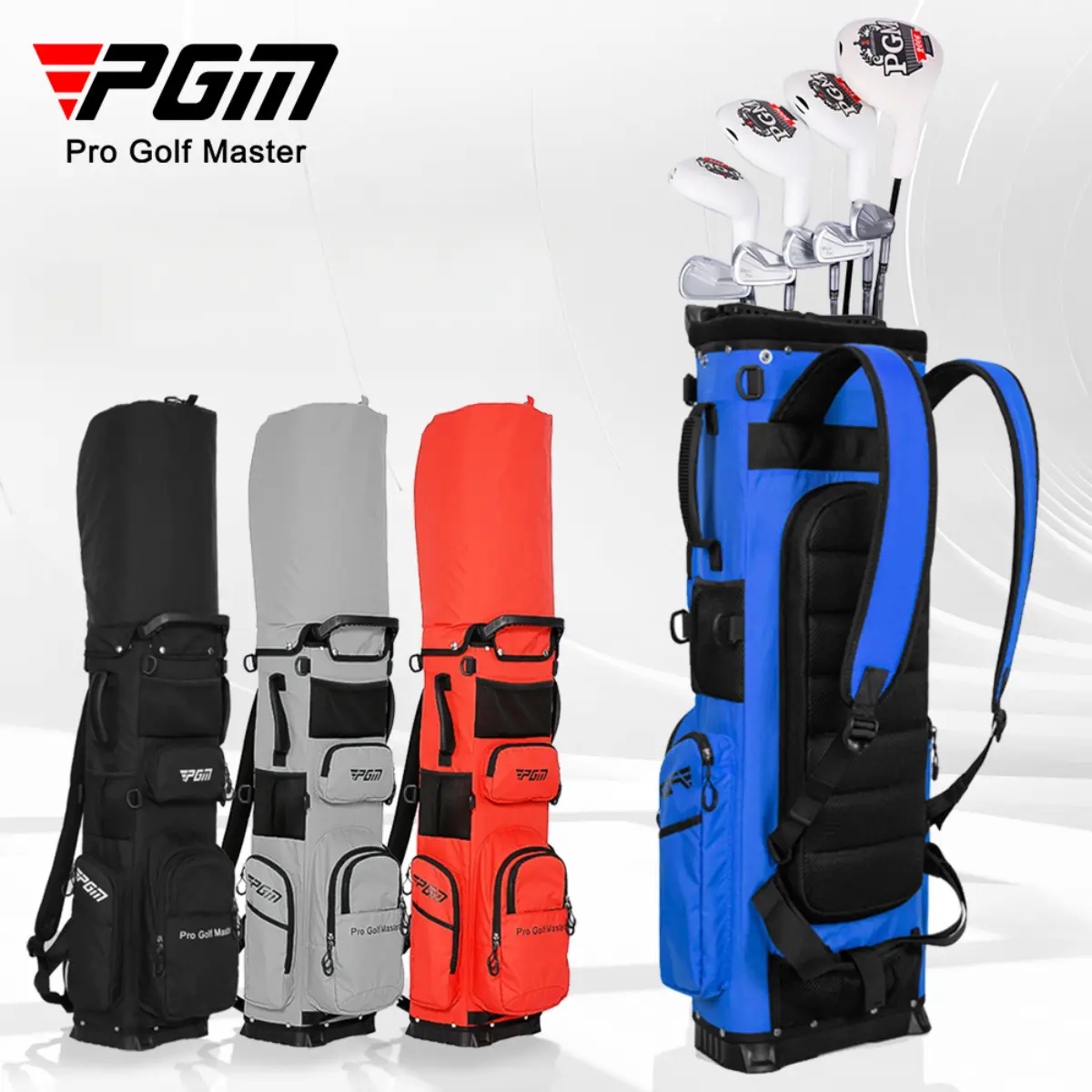 [PGM] Golf Bag Ball Bag Backpack Club Bag 2kg Ultra-Light Portable Fixed Insertion Pole Mouth Waterproof Ball Bag Qb144
