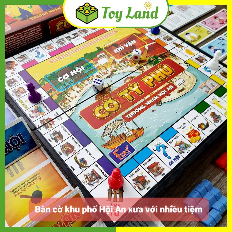 [Foxi] Cờ Tỷ Phú Thương Nhân Hội An Foxi Size Lớn Monopoly Cờ Tỉ Phú Đồ Chơi Trí Tuệ Trẻ Em Tư Duy 4