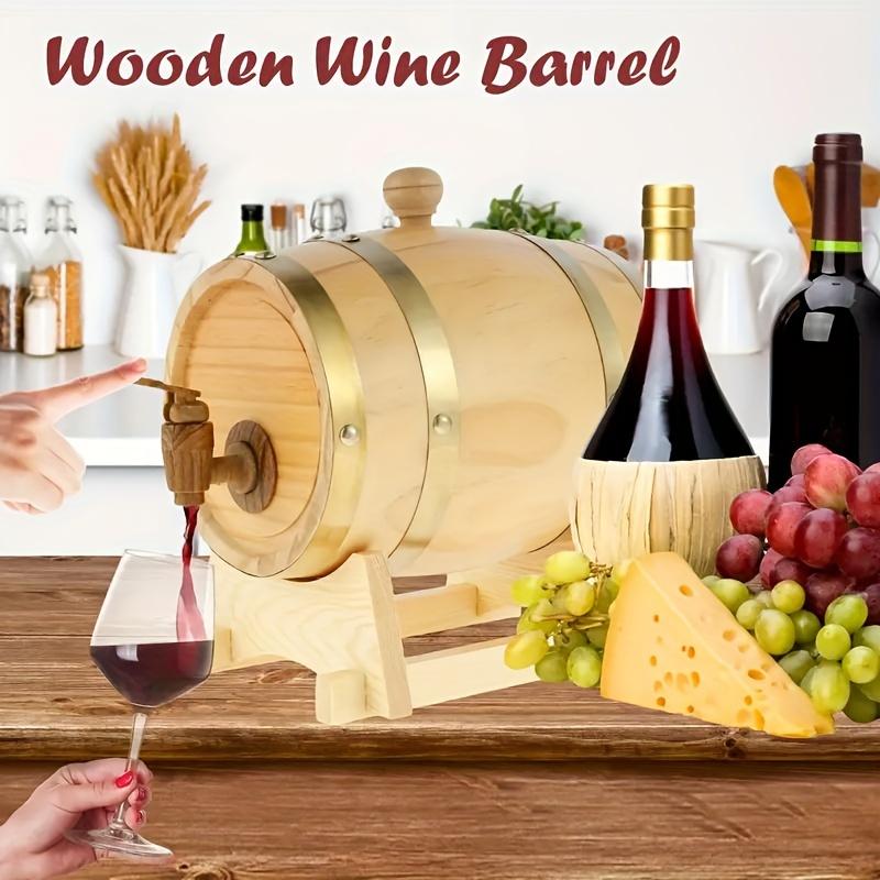 Wooden Wine Barrels-Elegant Home Kitchen Storage & Finishing-Food Safe Natural Wooden Wine Barrels for Storing Whiskey, Red Wine, Spirits 4