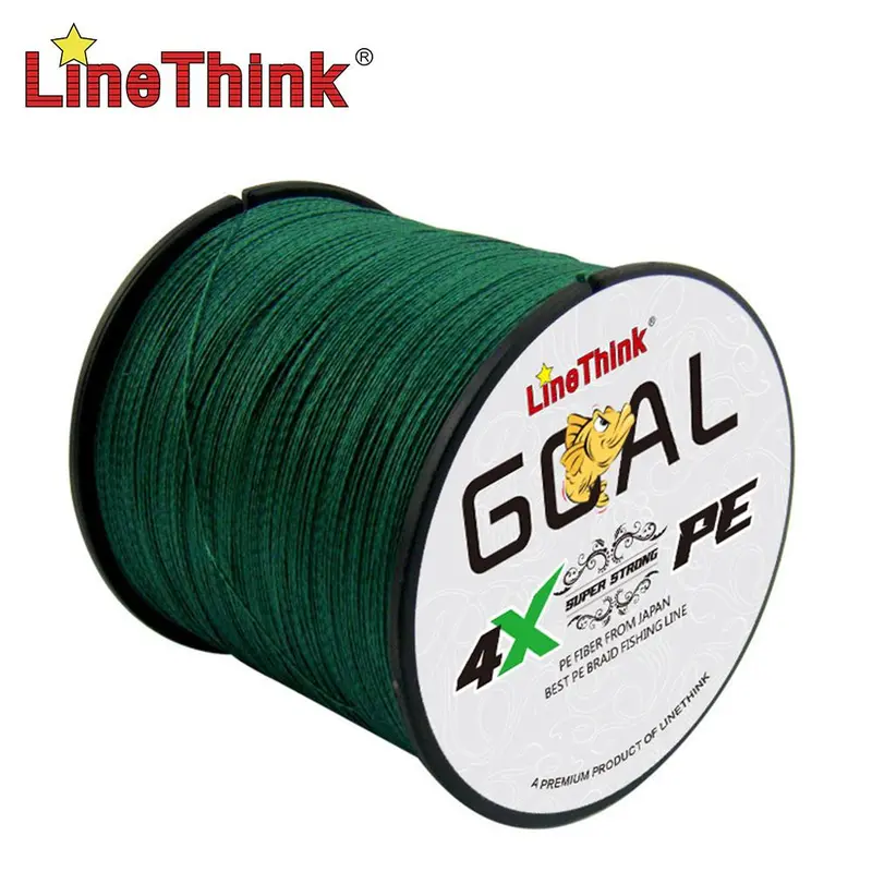 LineThink GOAL 300m/328yds Durable 4-strand Multifilament PE Braided Fishing Line – Super Strong, Anti-Abrasion, Smooth Casting, Lure Sea Fishing Tackle, Christmas Gift 0