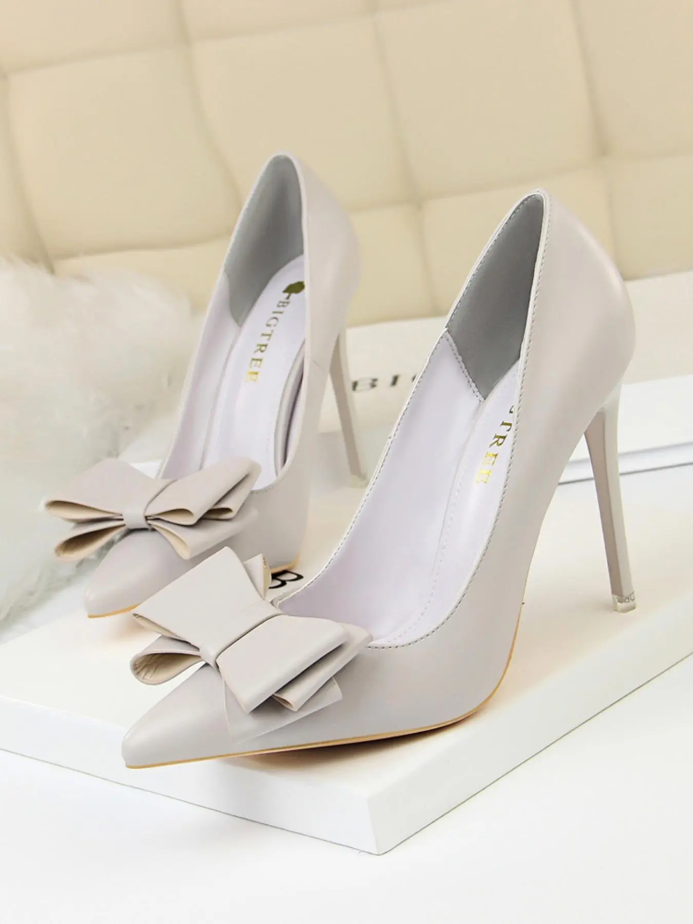 Women's Elegant Bowknot Design Stiletto Heels, Trendy Pointed Toe High Heels, Fashionable Heels for Party & Wedding & Daily Wear, Classy