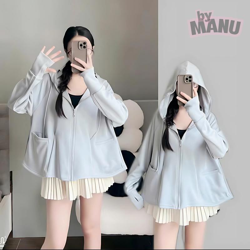 Áo Khoác Chống Nắng Nữ Umi Su (túi trong có khóa kéo) Cao Cấp Dài Xoè Trẻ Trung Chống Tia UV - MANU STUDIO - Top, Women