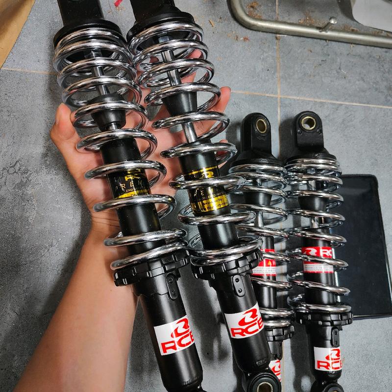 Phuộc RCB lò xo inox gắn Dream Wave Elegant Galaxy Future Axelo Viva Cup Sirius Taurus Jupiter V MX Phụ Tùng Phuộc Sau phuộc rcb phuộc xewave50cc