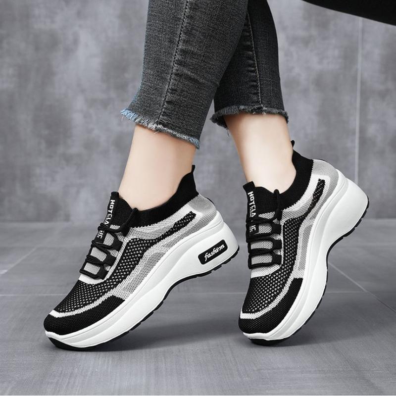 Giày nữ 5 phân êm chân thoáng khí đi làm,đi chơi,giày lười nữ kiểu dáng thể thao MINOKA SHOP