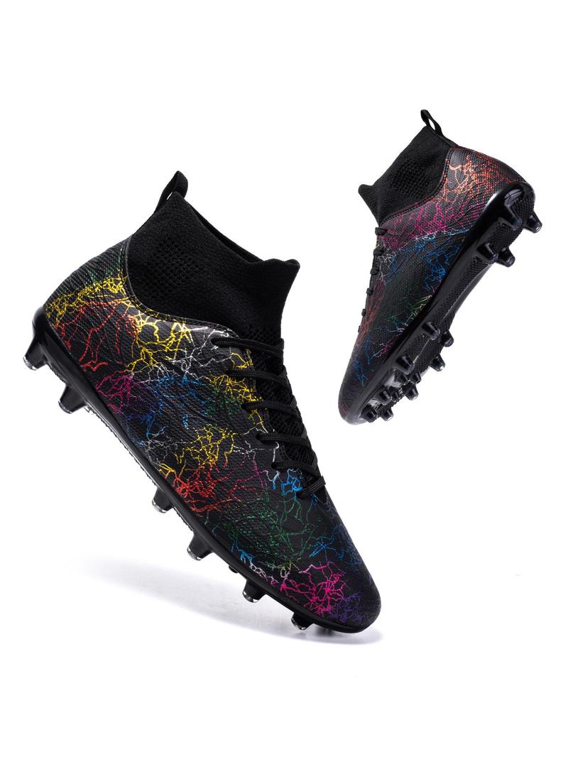 Product Introduction of Men's Patchwork High Top Football Shoes, Breathable Comfortable Football Cleats, Professional Training Shoes, Outdoor Sports Shoes for All Seasons 7