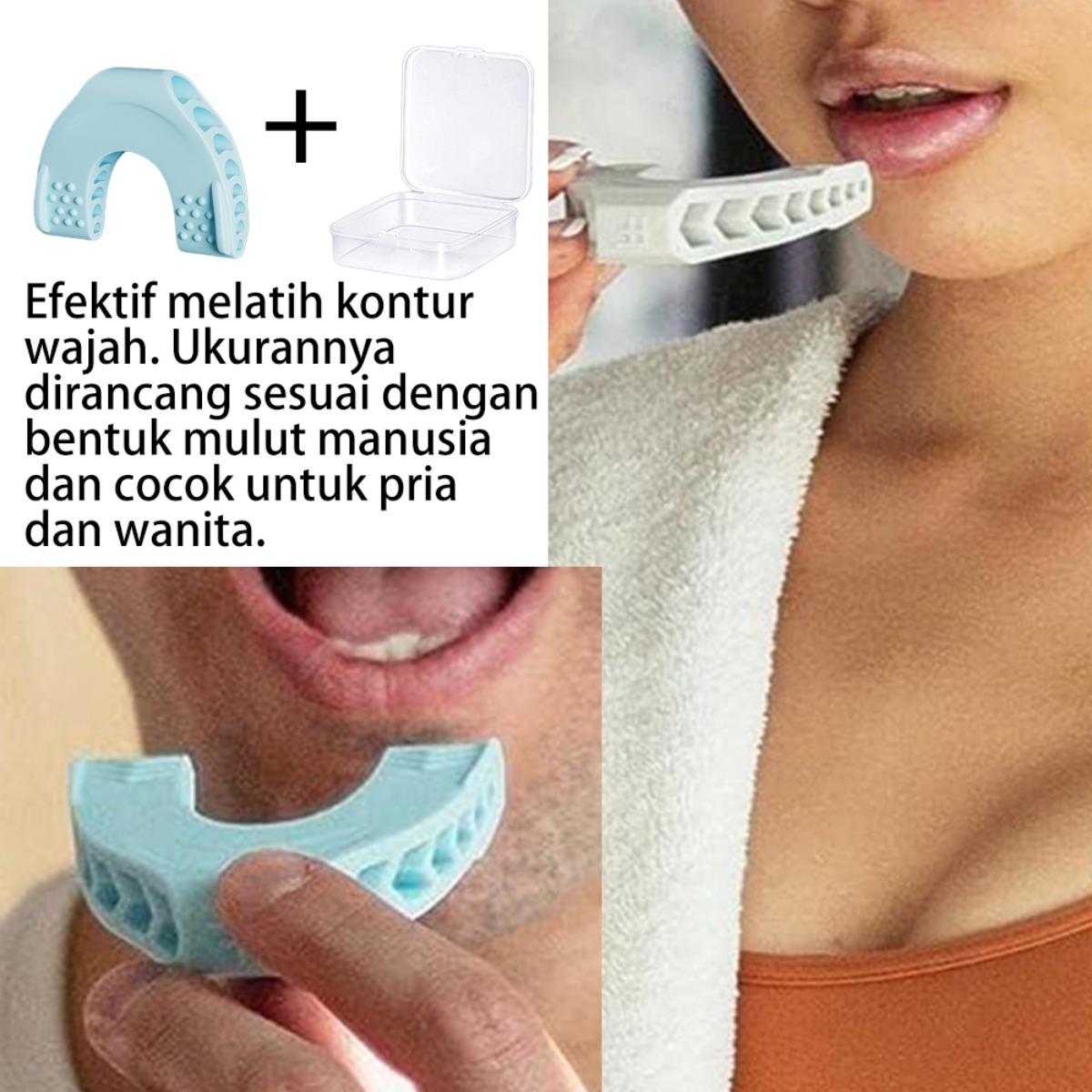 Alat Pijat Wajah Elektrik - Pemijat Silikon V-Shape, Penghilang Double Chin, Perangkat Gym Jawline untuk Kontur Wajah, Lifting & Peremajaan Kulit - untuk Pria & Wanita