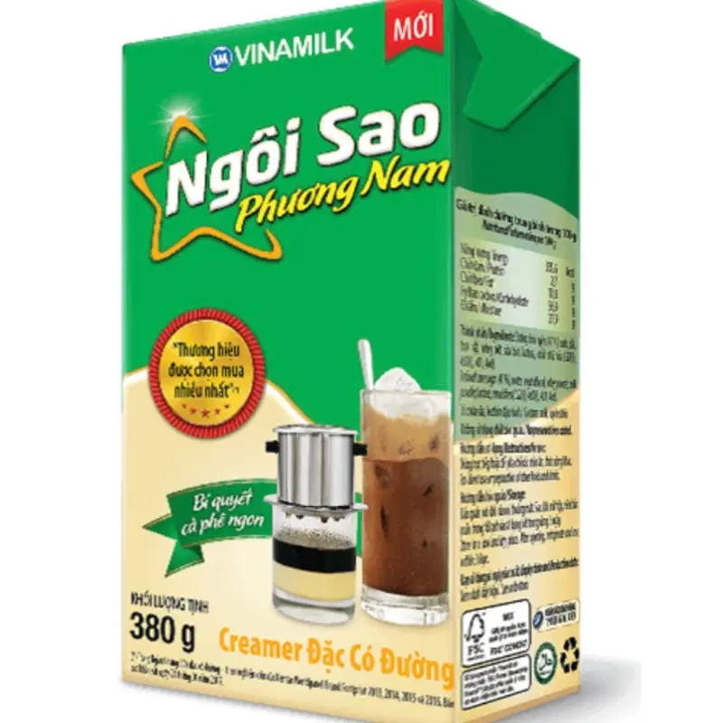 Sữa đặc Ngôi Sao Phương Nam xanh lá 380g chính hãng