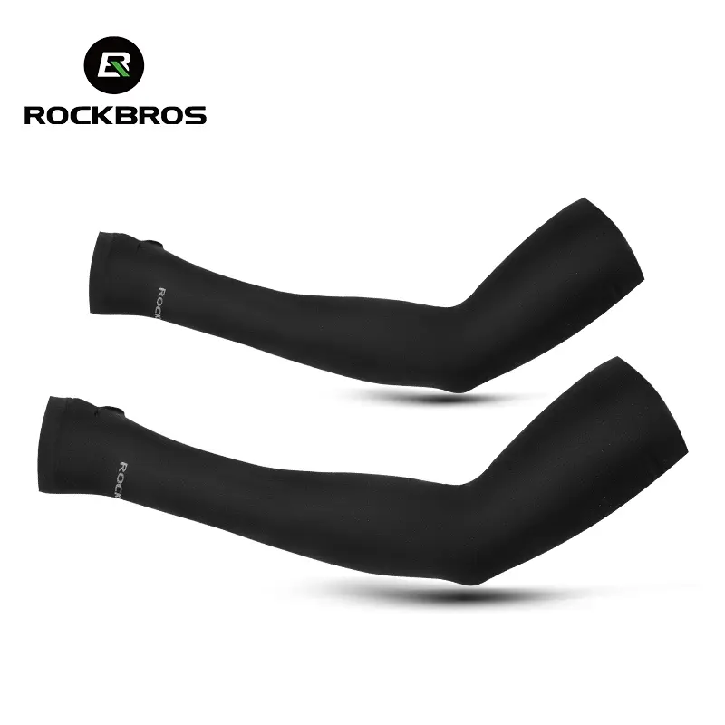 ROCKBROS Ice Arm Sleeve Anti-UV Breathable Elastic Cooling Ice Silk Sleeves For Women Men Outdoor Sports Riding Equipment