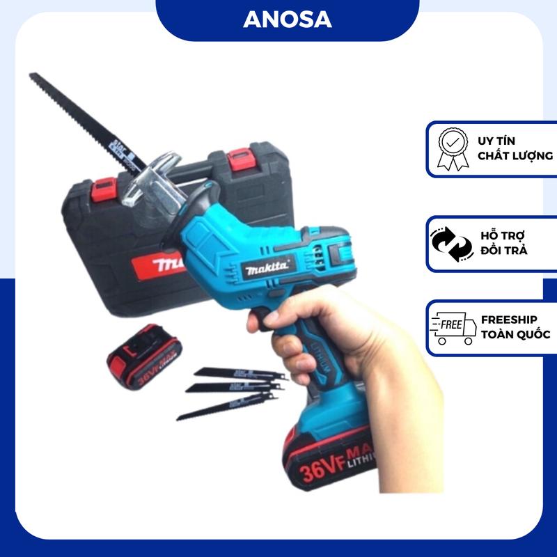 Máy cưa kiếm dùng pin Makita 36v động cơ dây đồng nguyên chất tặng 4 lưỡi cưa