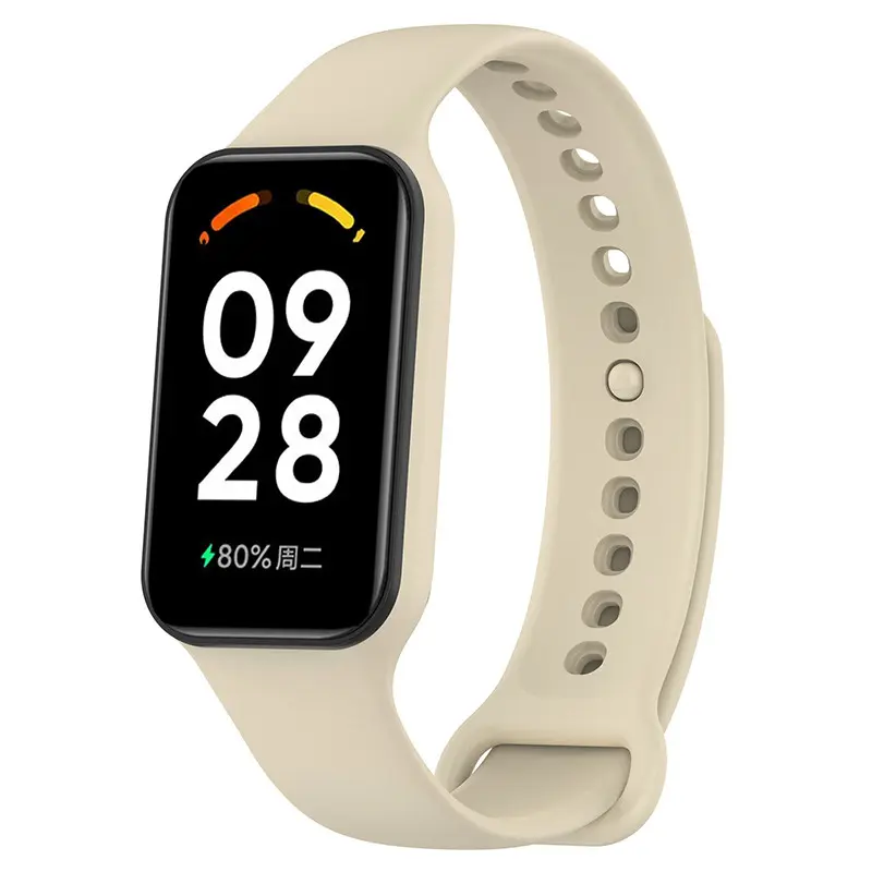 Silicone Strap for Mi Band 8 Active Xiaomi Redmi Band 2 Xiaomi Smartwatch Silikon Sport Rubber Band Tali Jam Tangan Smartwatch Xiaomi Miband 8 Active Redmi Band 2 Bahan Silikon Polos Warna 5