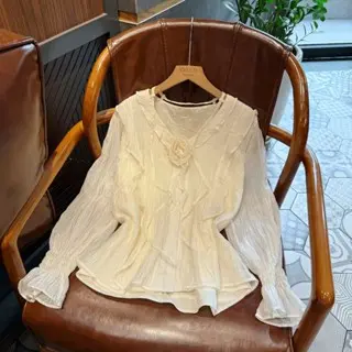 VALEN - Váy babydoll nữ dáng dài trơn viền ren 4036, freesize trắng tinh khôi, mặc đi chơi, dạo phố, chụp hình (3794) 0