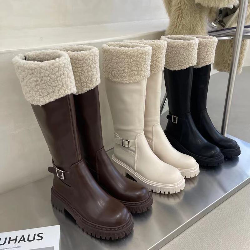 Bốt đùi nữ cổ lông tuyết cao cấp hàng QCCC full box Phoenix