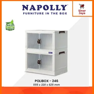 NAPOLLY PoliBox Lemari Plastik Portable SUSUN 1, 2, 3, 4, 5 (Serbaguna)