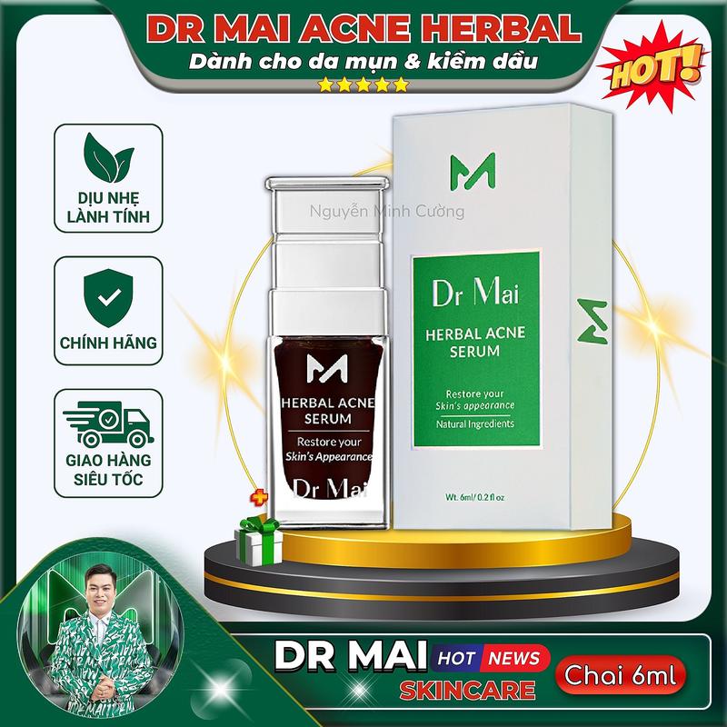  Serum Dr Mai hỗ trợ giảm mụn Giảm Thâm kiềm dầu Chăm Sóc Da se khít lỗ chân lông 6ml 