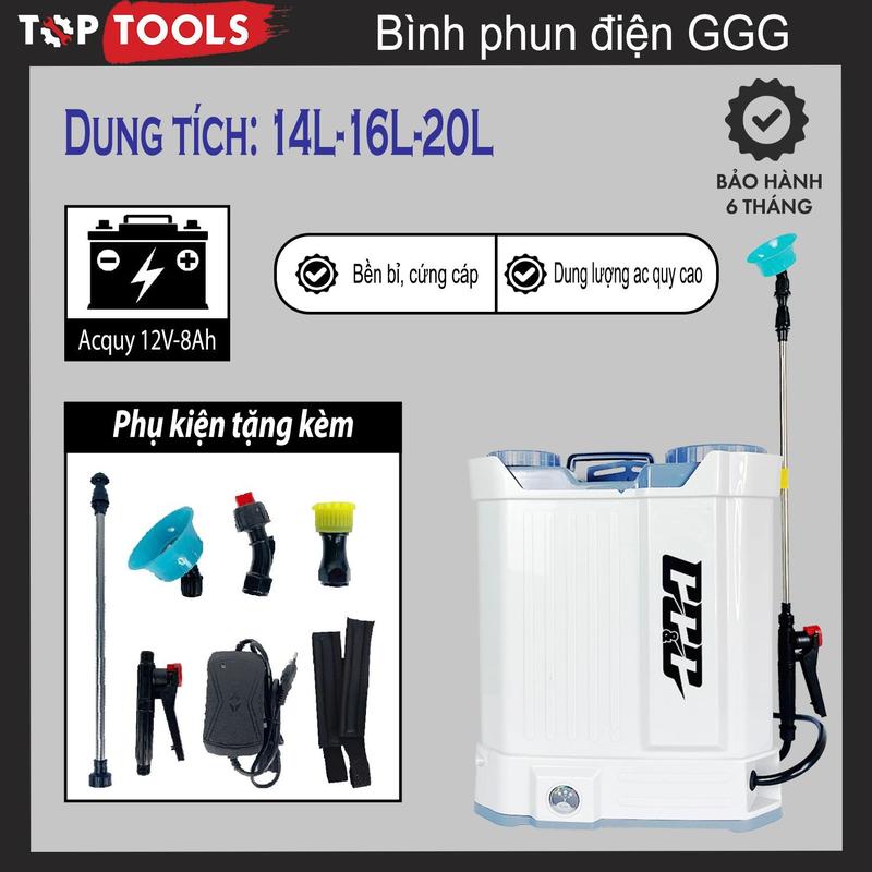 Bình Xịt Phun Thuốc Khử Trùng SKY 14-16-20L Sạc Điện Chính Hãng GGG Bình Xịt phun thuốc khử trùng phun thuốc trừ sâu