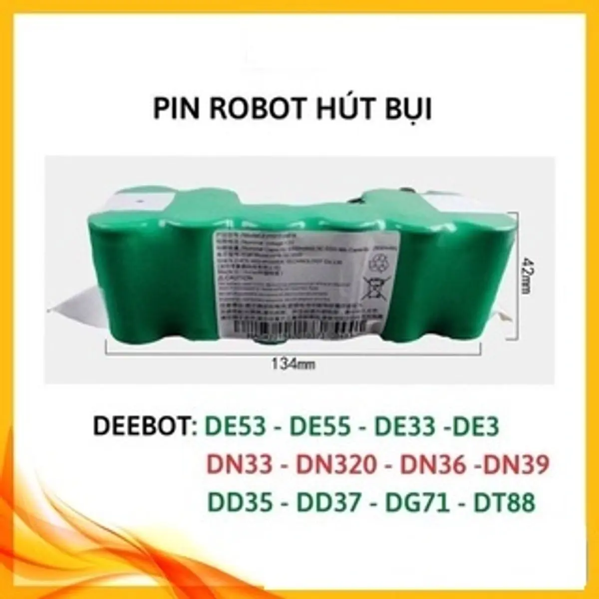 Linh kiện Pin Robot hút bụi Ecovacs DD35,DD37,DE53,DE55,DN33,DN36,DN320