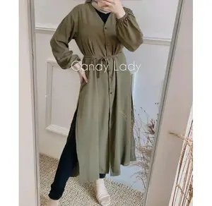 Atasan Tunik Terbaru Candy Tunik Ld 100 110 120 130 140 Tunik Remaja Dewasa Muslim Panjang Kancing Wanita
