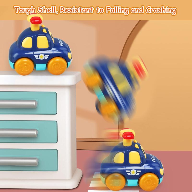 LEADSTAR Baby Toy Cars,Cartoon Wind up Cars for 1 Year Old Boy Gifts Press and Go Toddler Toy Cars for Toddlers 1-3 Baby Toys 12-18 Months Gifts for 1 2 3 Year Old Boys Girls 3