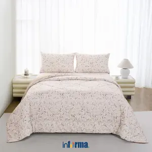 Informa Set Seprai Microfiber Print Zoe King Queen Single 180X200 160X200 120X200 Sprei Seprei Sheet Set Bed Tempat Tidur Alas Kain Penutup Kasur Perlengkapan Kamar Sprei Katun