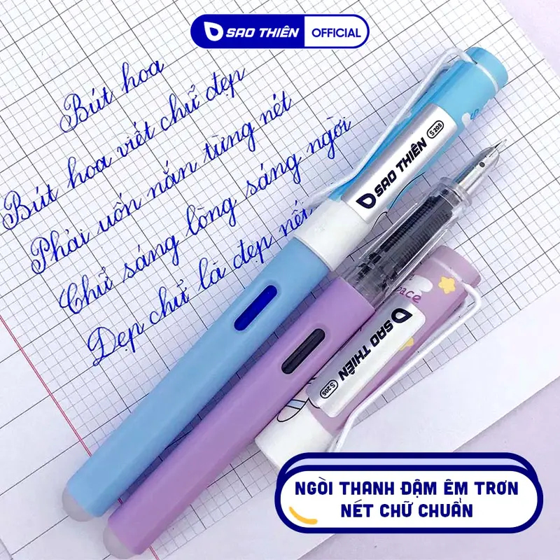 Bút mực học sinh Sao Thiên S205 thân Nano chống bụi 4
