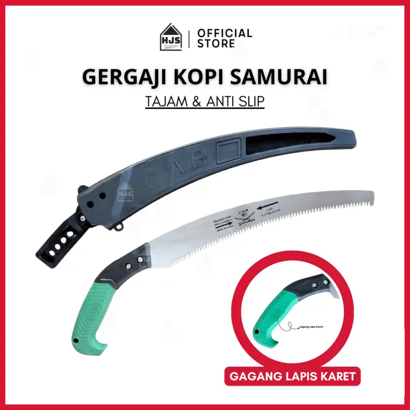 HJS Gergaji Kopi Samurai / Gergaji Sarung Samurai / Gergaji Dahan Ranting / Pruning Saw
