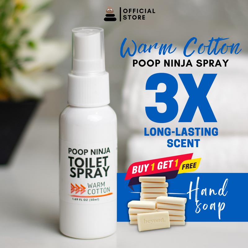 WARM COTTON Poop Spray Odor Buster - Poop Ninja Poo Spray Toilet ...